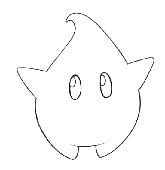 Dibuja una estrella de Mario Galaxy, paso 3