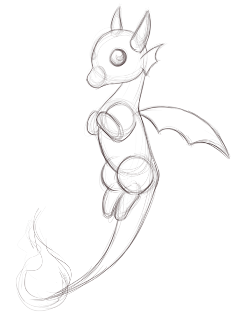 Dibujo fácil de un dragón 4