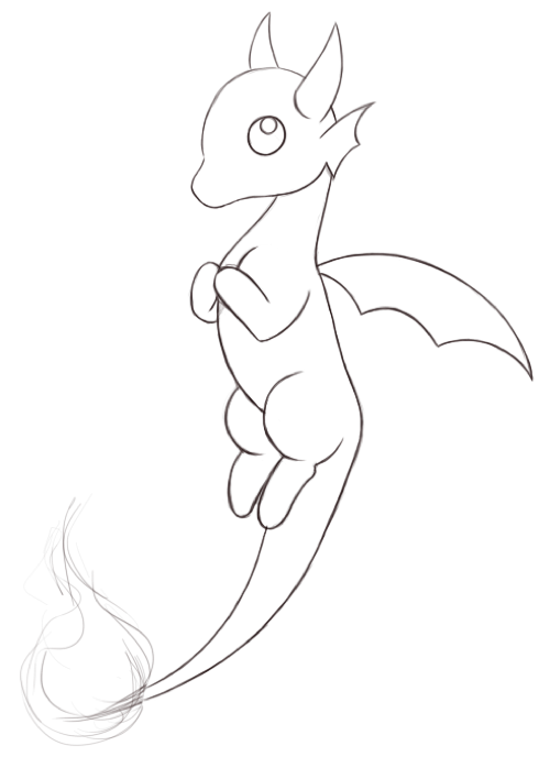 Dibujo fácil de un dragón 5