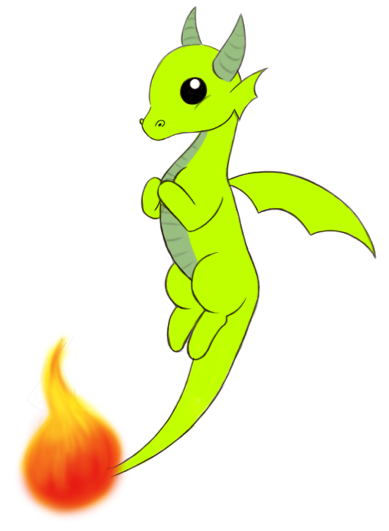 Dibujo final de un dragón fácil