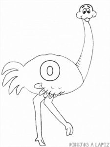avestruz caricatura
