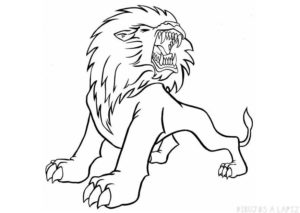 como dibujar un leon para niños