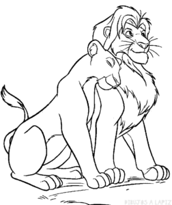 dibujo de leon para niños