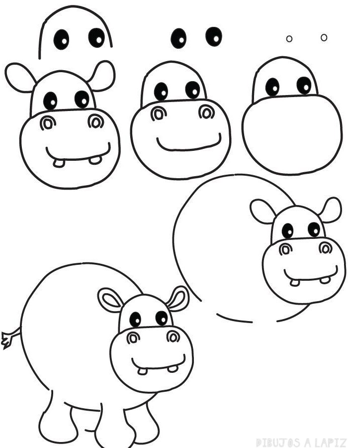 ᐈ Dibujos de Hipopotamos【TOP】Imagenes de Hipopotamos