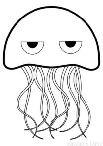 dibujo medusa para colorear