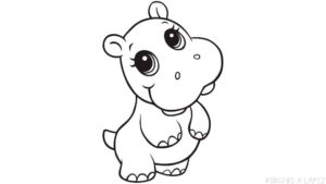 dibujos de hipopotamos para niños
