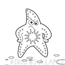 estrella de mar dibujo animado