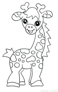 jirafa dibujo animado