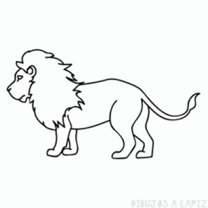 leon animado para colorear