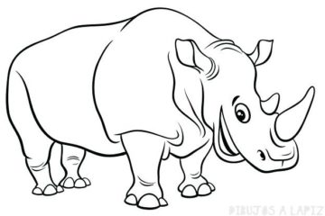 ᐈ Dibujos de Rinocerontes【TOP】Rinocerontes faciles y lindos