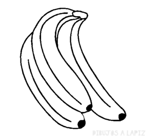 dibujo de banana para colorear