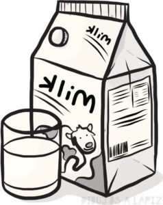 dibujos para colorear de la leche