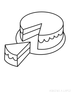 como dibujar un pastel facil