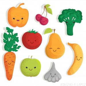 dibujos de frutas y verduras para colorear