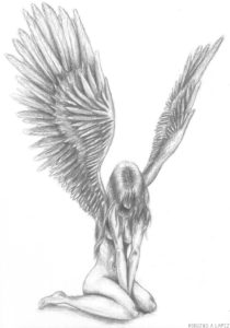 como dibujar angeles