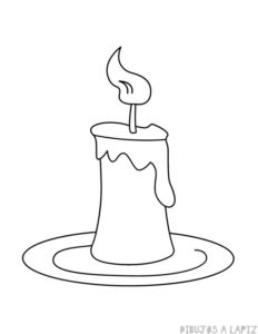 como dibujar una vela