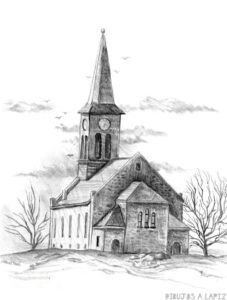cómo dibujar una iglesia