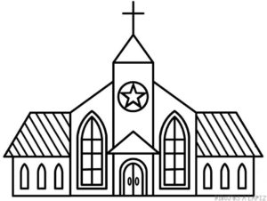 dibujos de iglesias a lapiz