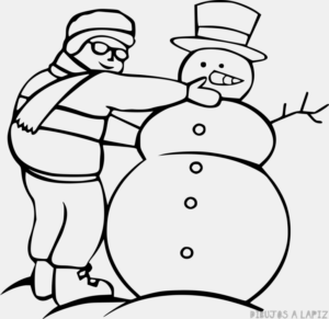 dibujos de muñecos de nieve navideños