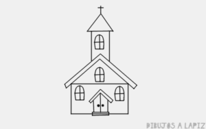 iglesia animada para colorear