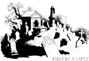 cementerio dibujo
