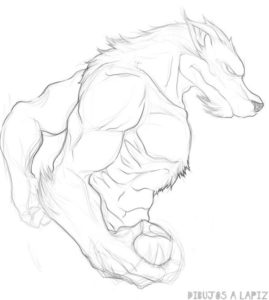 dibujos a lapiz de hombres lobos