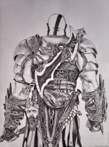 dibujos a lapiz de kratos