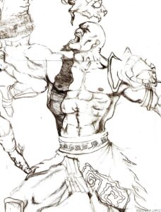 dibujos de kratos faciles