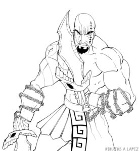 dibujos de kratos paso a paso