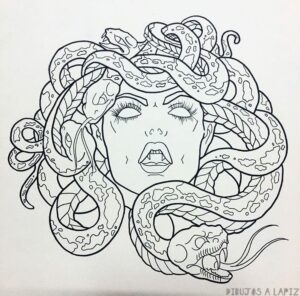 dibujos de medusa diosa