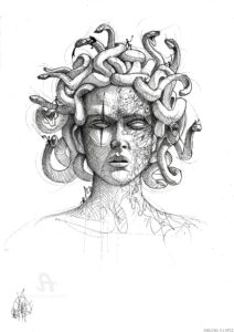 dibujos de medusa gorgona