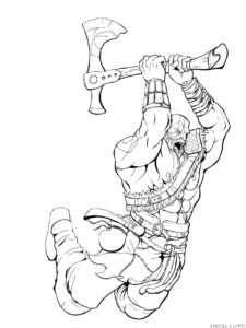 imagenes de kratos para dibujar faciles