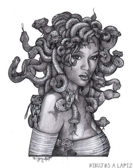 🥇 Dibujos de Medusa【+35】Fáciles y a lapiz